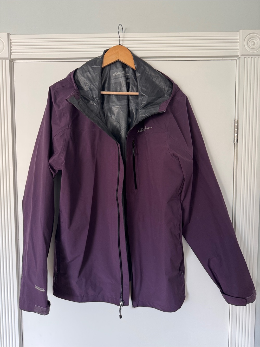 Eddie Bauer Plum Hooded Waterproof Raincoat